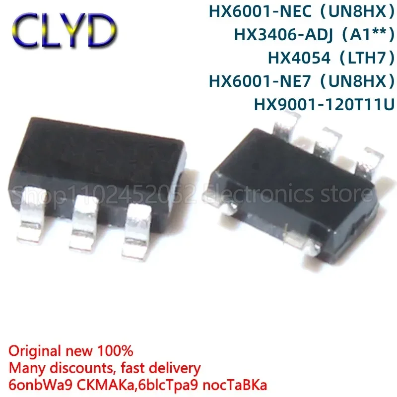 5PCS/LOT New and Original HX6001 3406 4054 6001 9001 NEC/ADJ/NE7 120T11U SOT23-5