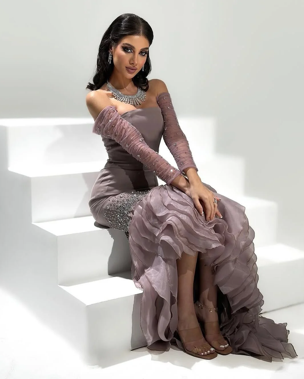 

Elegant Gorgeous Prom Dress Off Shoulder Ball Gwon Sequins Evening Dress Beaded A-Line 2026 Women Wedding Dress Customized