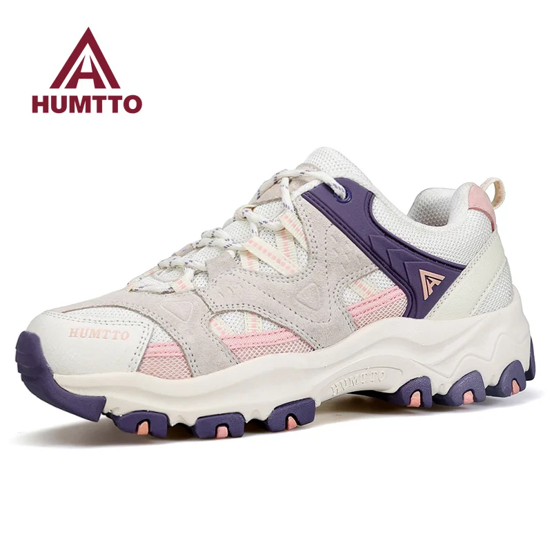 

HUMTTO Leather White Pink Women Shoes Flat Ladies Platform Sneakers Woman Luxury Designer Fashion Casual Winter Shoes for Womens