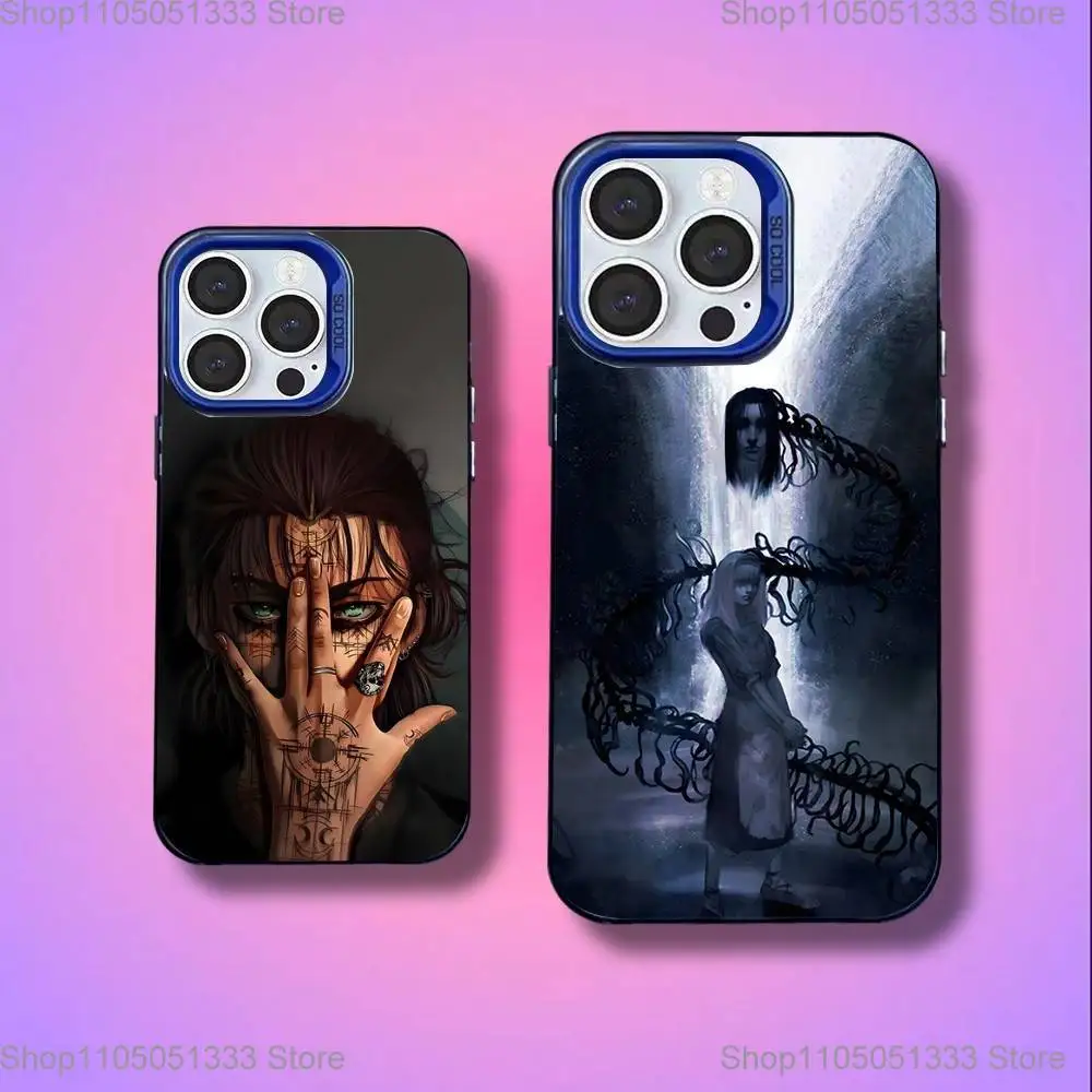 

Eren Y-YeagerS Phone Case For iPhone 16,15,14,13,12,11,Mini,Pro,E,SE4,XS,MAX Blue Candy Matte Cover