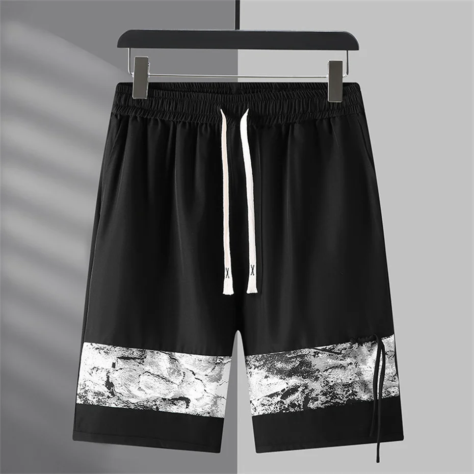 12XL Plus Size Summer Shorts Men Patchwork Shorts Fashion Casual Short Pants Male Summer Elastic Waist Shorts Big Size 12XL