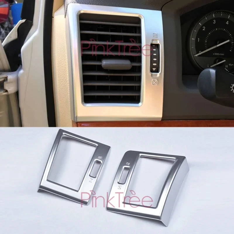 Accessories For Toyota Land Cuiser 200 2008-2016 Interior Chrome Side Air Conditioner Outlet Cover Trim SUV Styling