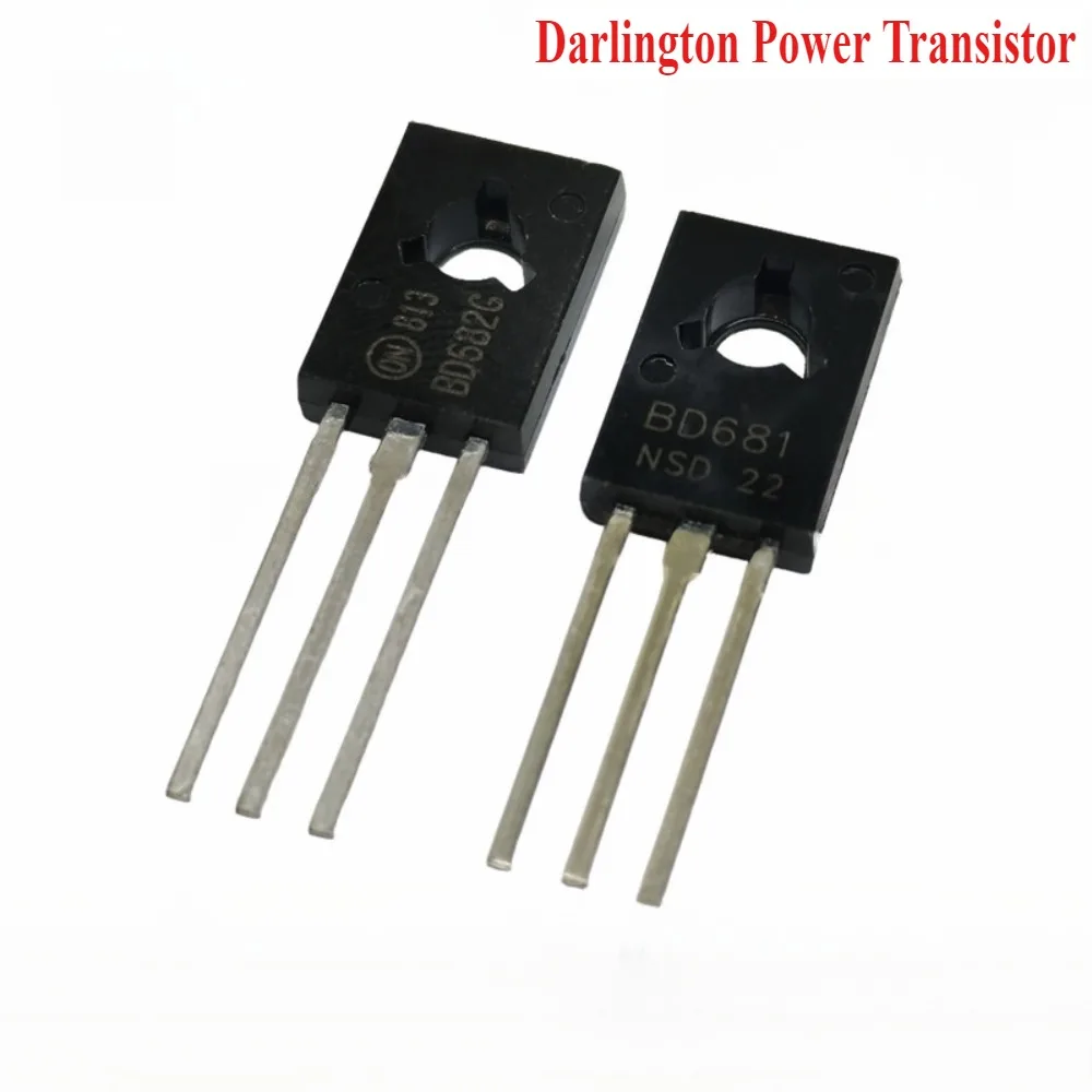 

BD681 BD682 Darlington Transistor Pair 100V 4A TO-126 High Power NPN PNP Complementary Pair, Straight Lead for Amplifier/Switchi