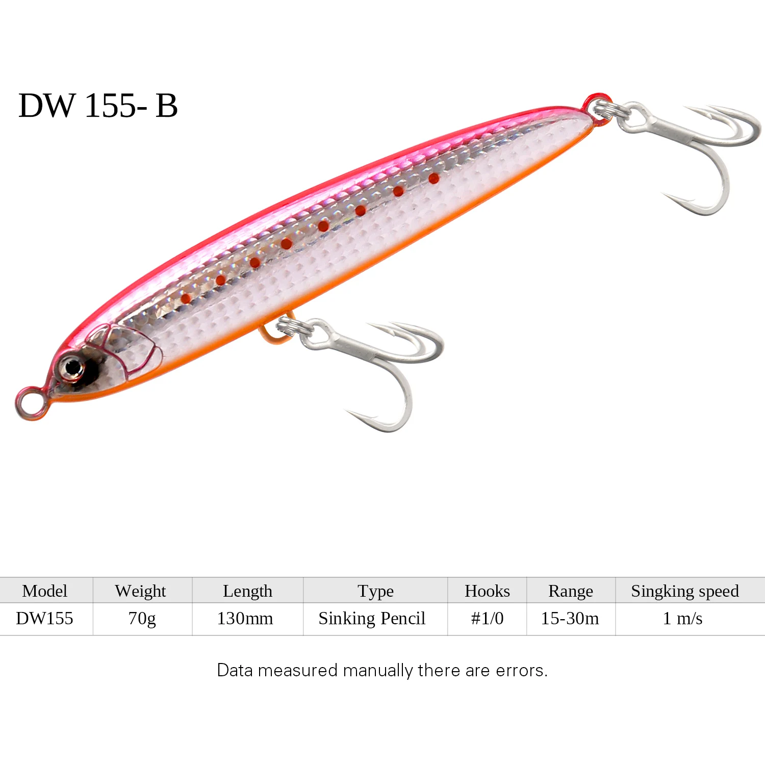 TSURINOYA Sinking Stickbait Potlood 130S Vissen Lokt 130mm 70g Wobbler Kunstmatige Harde Aas voor Zee Tonijn GT boot Vissen Lokken