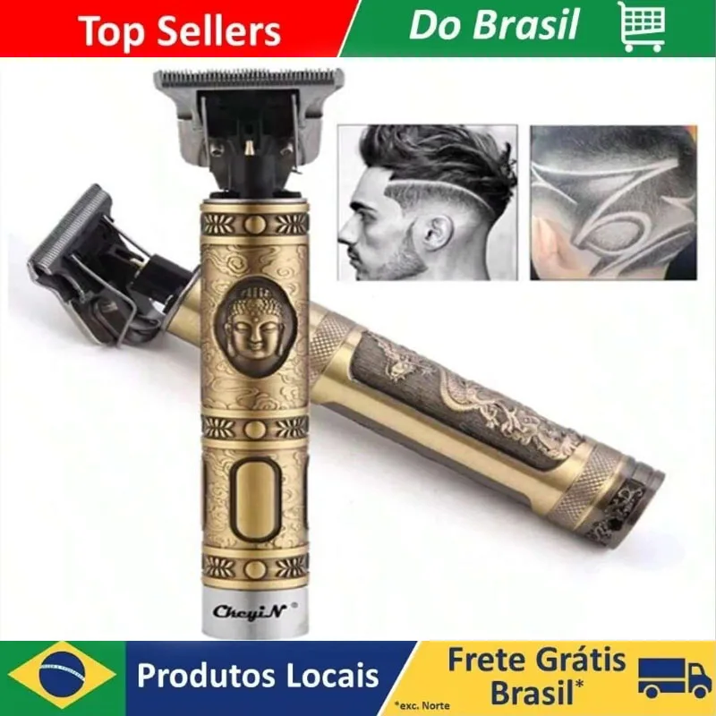 Máquina de Barbeiro para Homens, Aparador Elétrico Designer, Máquina de Aparar Barba e Cortar Cabelo