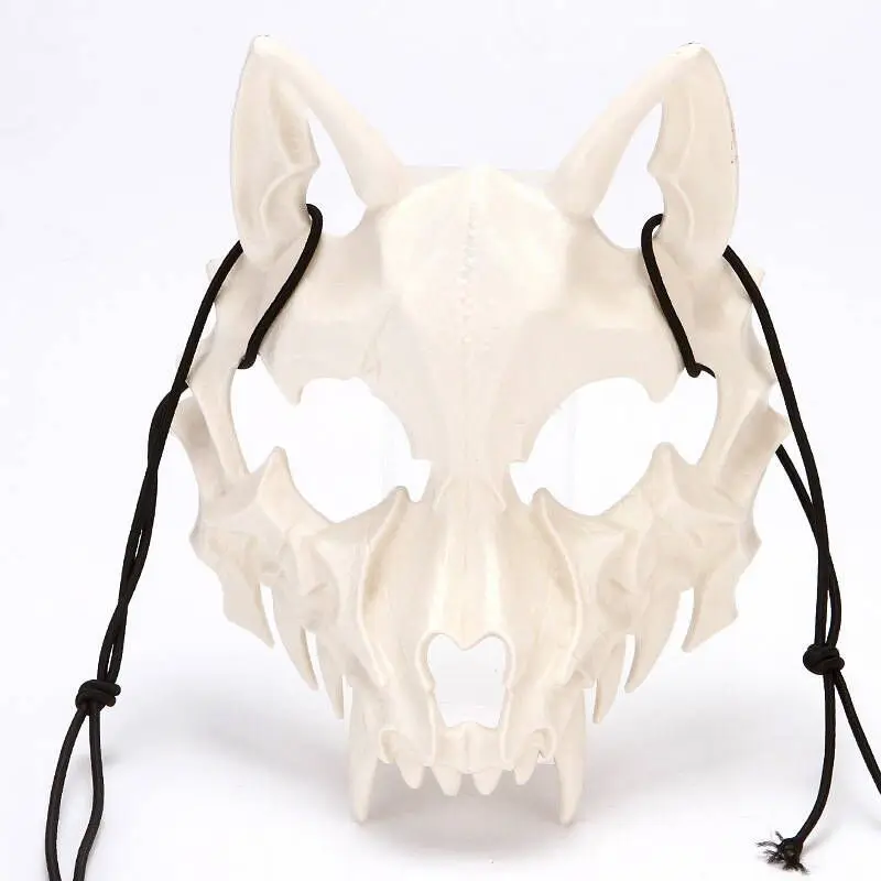 Halloween two yuan half face mask Tiger night fork sky dog mask party show dress up props