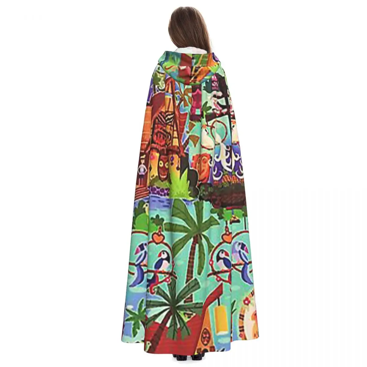 Capa larga con capucha para habitación Tiki encantada Original, disfraz Medieval de bruja, capa de Cosplay para Halloween, vampiro, adulto, Unisex