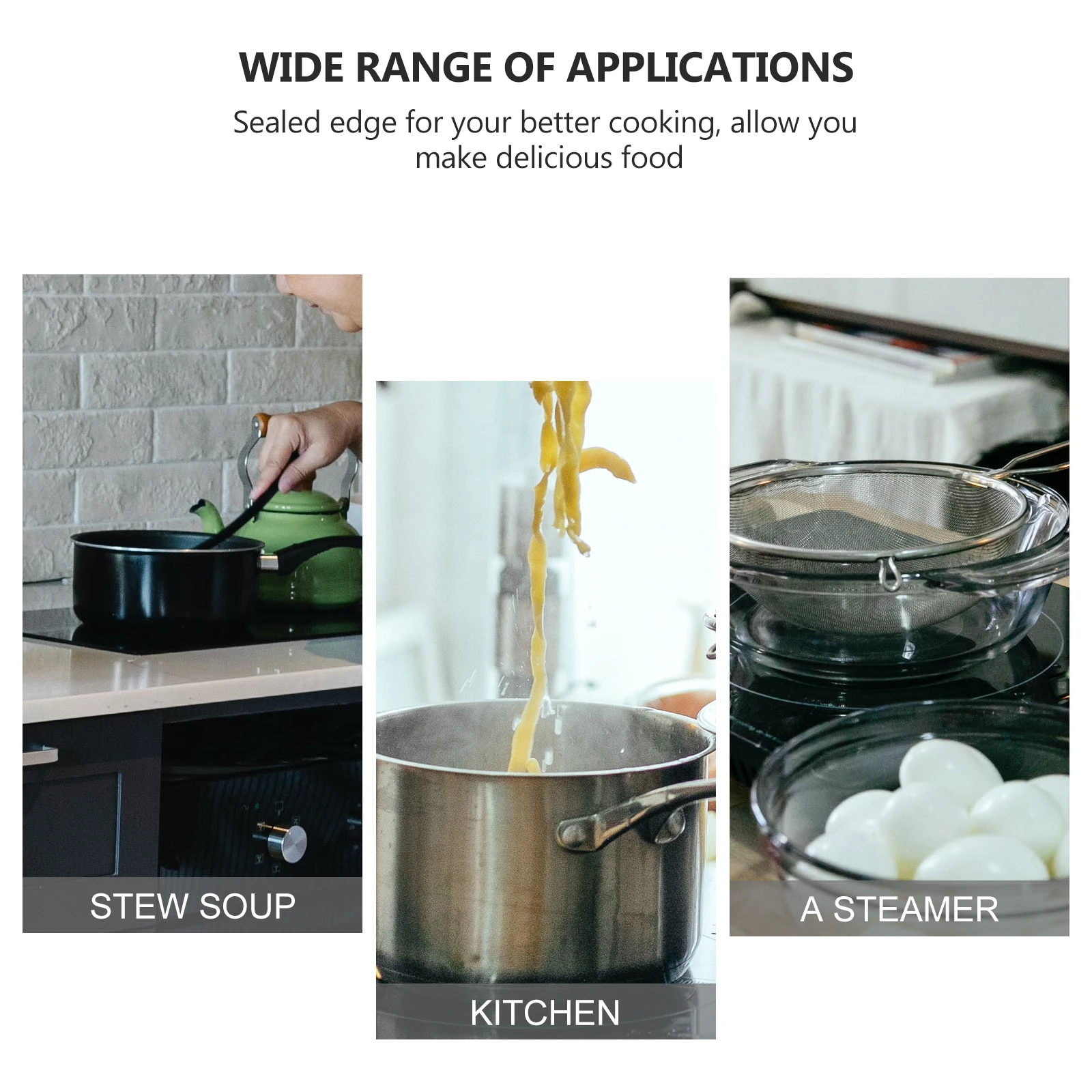 

High-Quality Stainless Steel Lid Pot Cover For Heat Resistance Kitchen Use