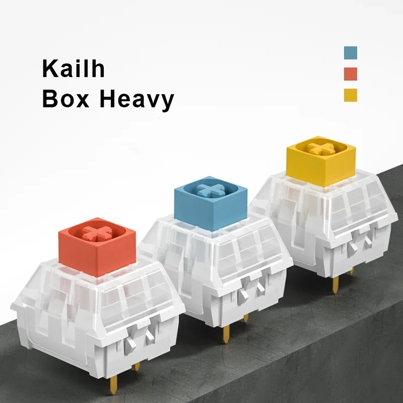 1/3/5pcs Kailh BOX Keyboard Switches Heavy Blue Orange Yellow 3pins Custom Teclado Gamer Box Keyboard Switch