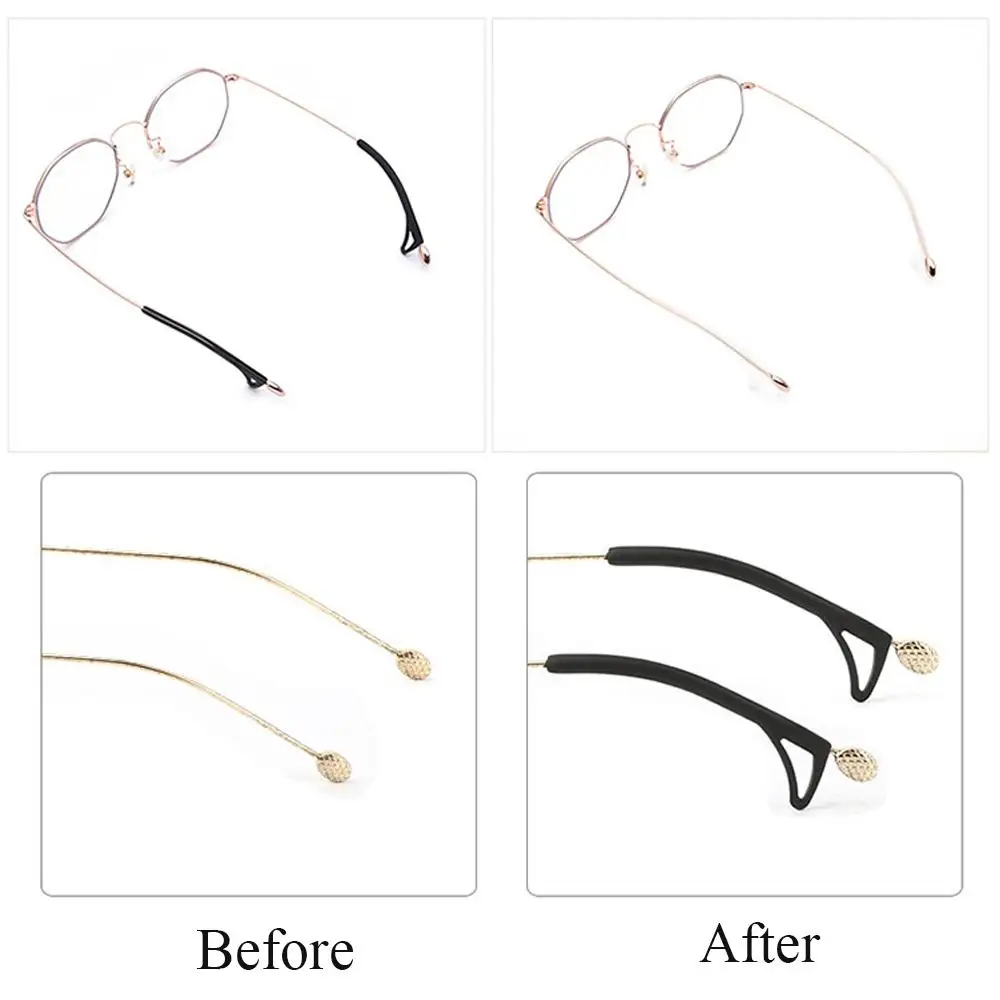 All-in-one Soft Silicone Anti-Slip Eyeglass Holder Ear Hooks Legs Sleeve Eyeglass Accessories Glasses Cover