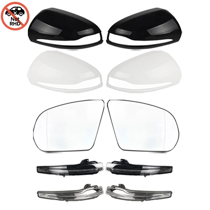 

For Mercedes Benz GLC X253 2016 - 2022 Rear Heated Mirror Glass Cover Turn Signal Lamp Only For LHD