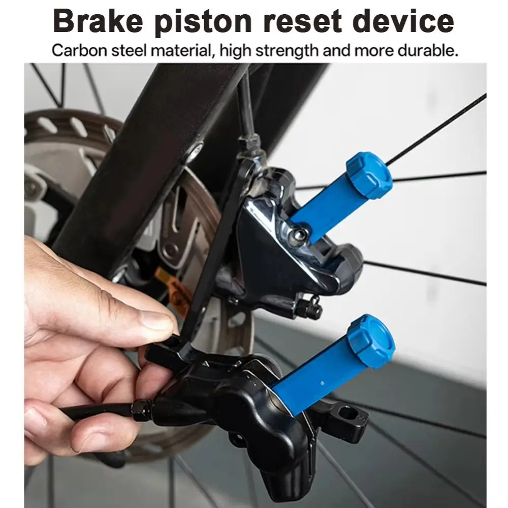 Non-destructive Bicycle Brake Piston Resetter Carbon Steel 360° Rotatable Brake Caliper Reset Tool Wear-Resistant Oil-Resistant
