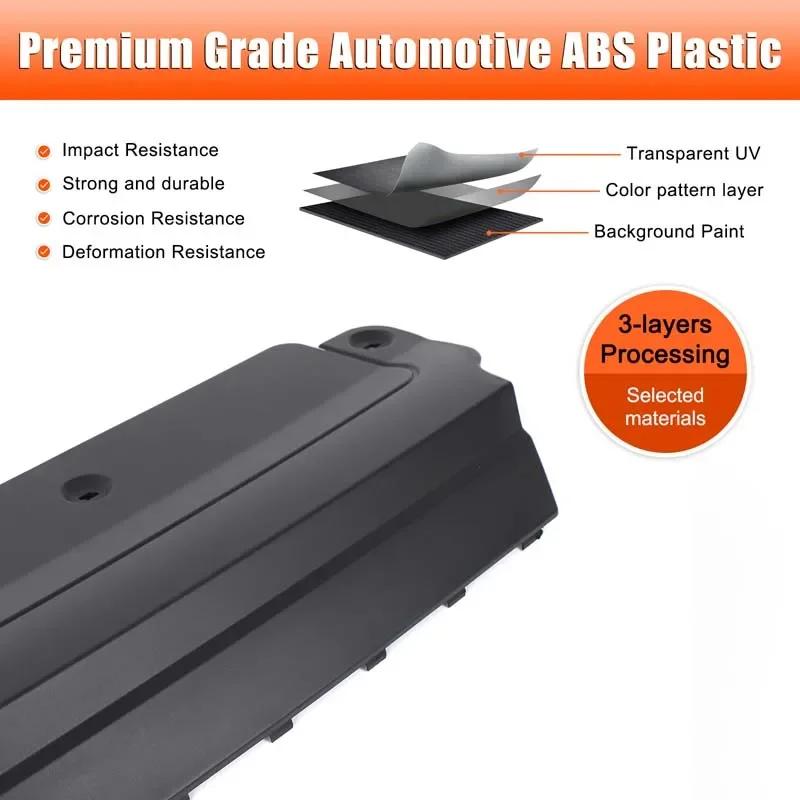 ABS Black For Land Rover Range Rover Vogue 2013-2021 Car Rear Bumper Trailer Covers Decorative Stickers Car accessories LR056298 4