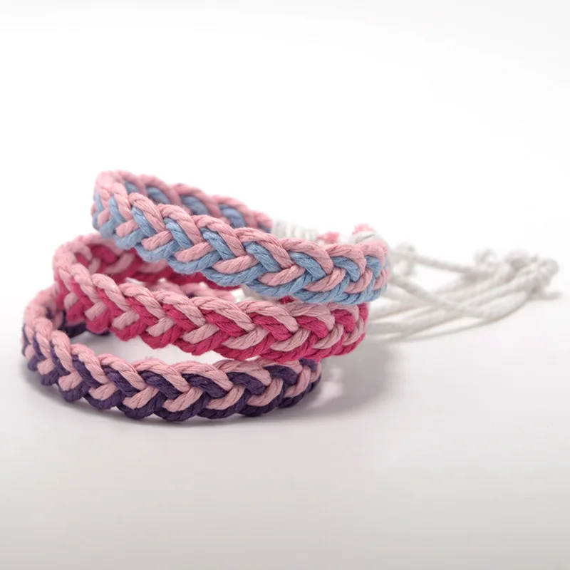 Ethnic Thread Bracelet Retro Handmade Boho Multicolor Braided String Cord Woven Braided Bohimia Friendship Bracelets Women Men