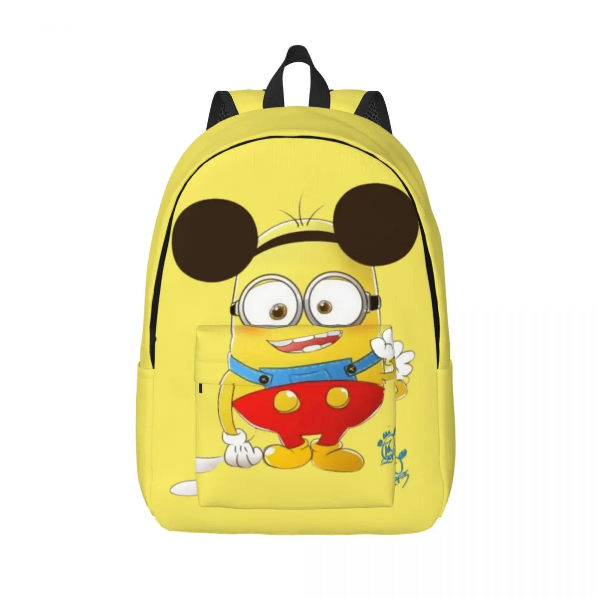 

Custom 3D Printing M-Minions Mickey Canvas Backpack for Girls Boys College School Travel Bags Bookbag Fits 15 Inch Laptop