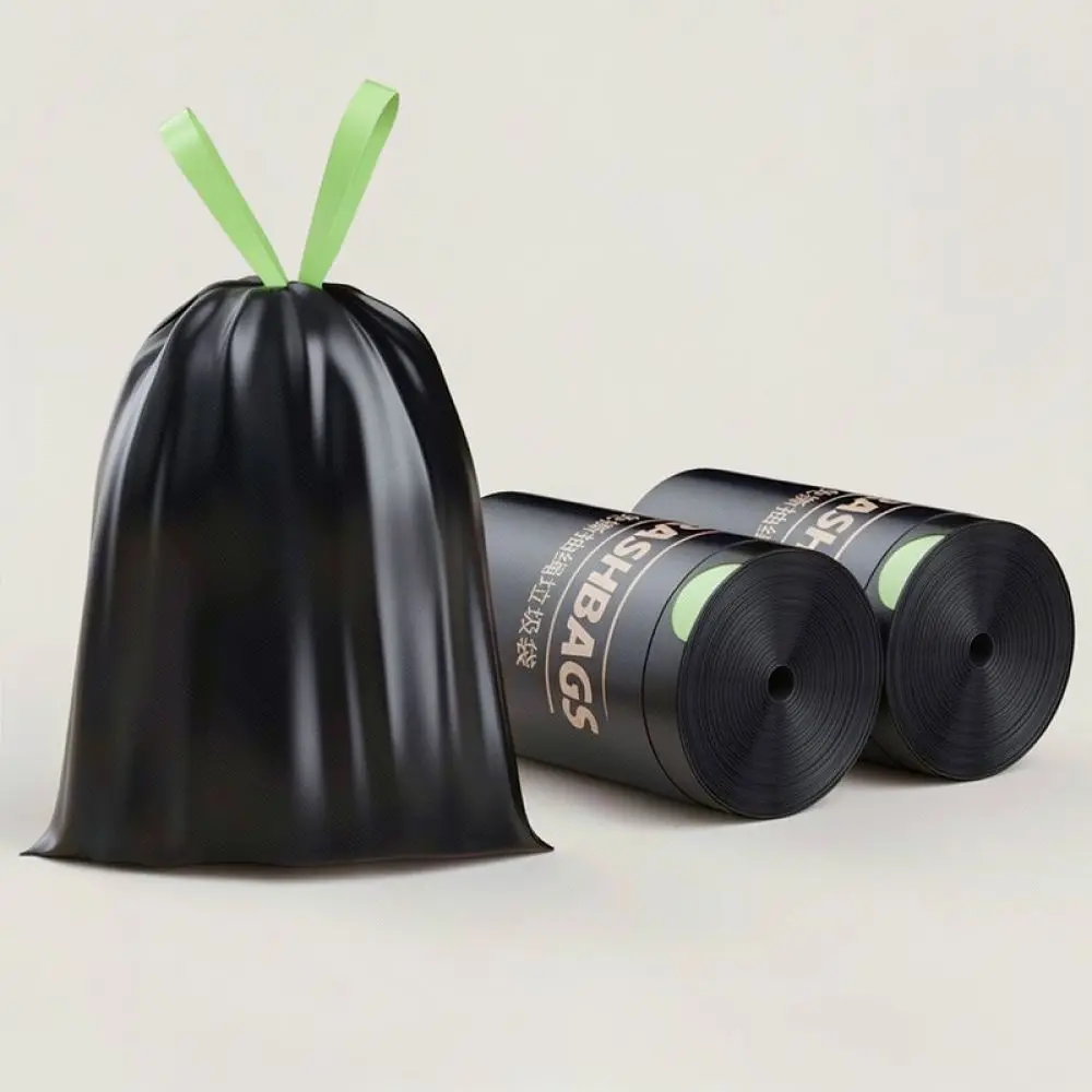 Leakproof Drawstring Trash Liners Thickened Durable Garbage Bags Portable Kitchen Waste Cleanup For Okiss Home Supplies