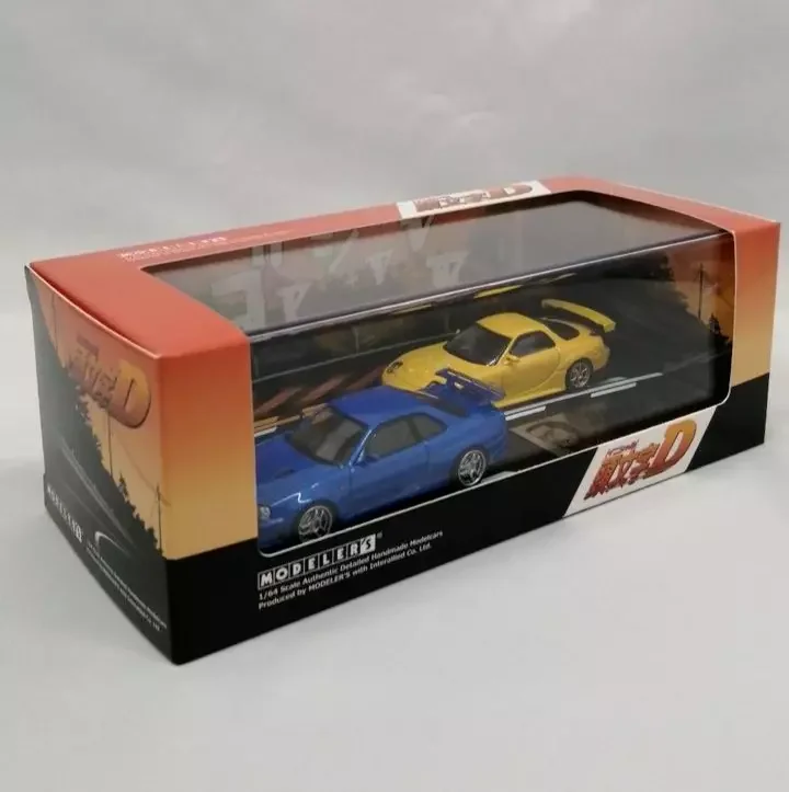 Modeler's 1:64 Initial D Set Vol.8 RX-7 FD3S & Skyline GT-R BNR34 Toy Car Japan