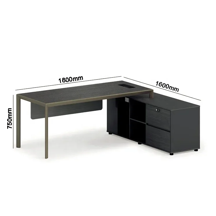 z Sophisticated Durable L Shape Executive Office Cabin Table Classic