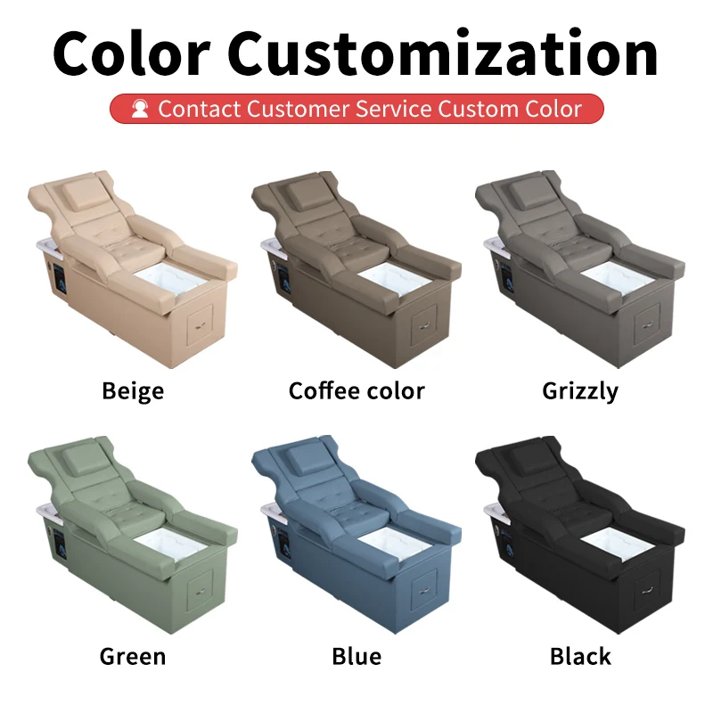 美容サロン家具 スパセンター ペディキュアチェア 電動バックリフト マッサージテーブル 日本式ヘッドスパ シャンプーベッド