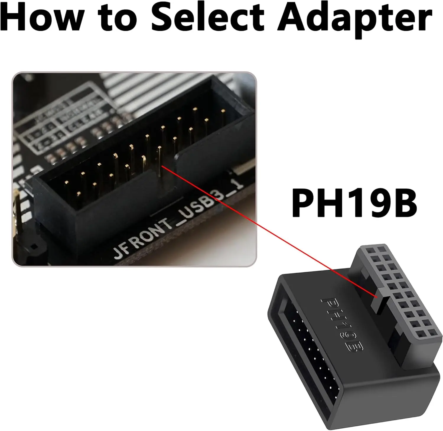 USB 3.0 19/20pin Male to Female Extension Adapter Angled 90 Degree Converter for Motherboard Connector Socket PH19A