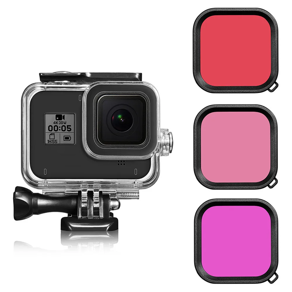 For GoPro Hero 8 Black Waterproof Case Housing Protective Underwater Diving Cover 60M Accessories With Filter