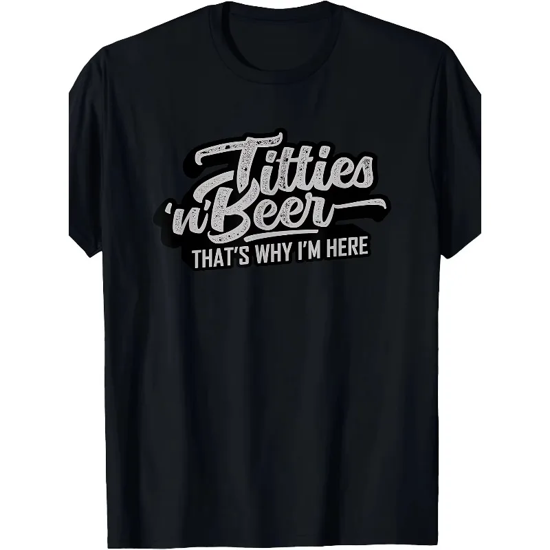 

Футболка для взрослых с забавным принтом «Грудь и пиво — причины того, что я здесь» для любителей пива, с цветочными узорами, для мужчин и женщин, для активного отдыха, 2026