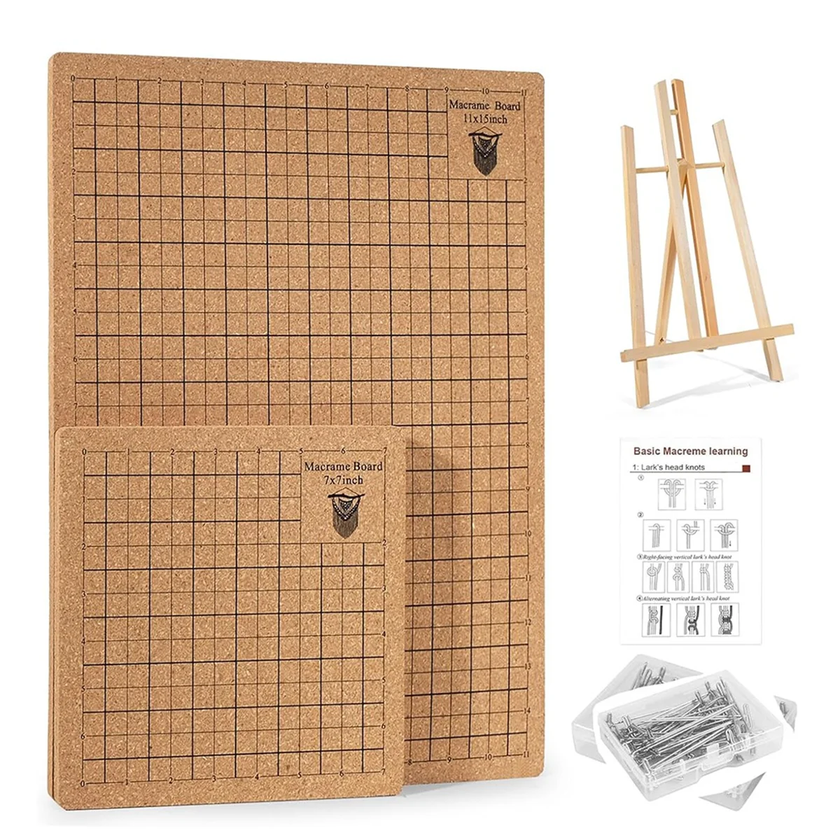 

Retails 53 PCS Macrame Board Set with Holder and T-Pins for Braiding & Cording,Macrame Project Board for Braiding Bracelet