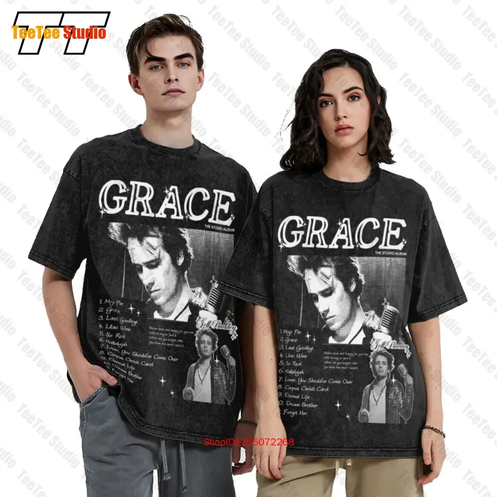 Retro Style Jeff Buckley Grace Album Vintage Oversized T-Shirt MCSE