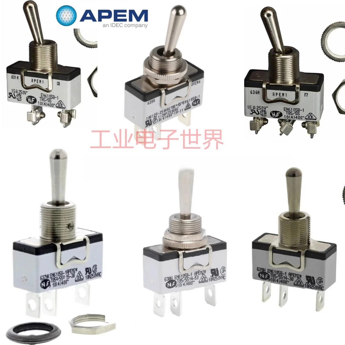 631H 636H 639H self-locking toggle switch 635H 637H 638H self resetting shaking switch