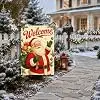 Louise Maelys Christmas Santa Claus Garden Yard Flag 12x18 Inch jjp