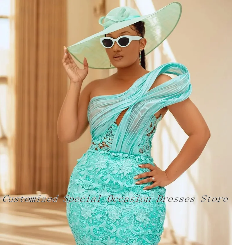 Wykwintna Sukienka dla Czarnoskórych Dziewcząt Jednoramienna Mini Sukienka Urodzinowa Koronkowe Falbanki Sukienki Koktajlowe Odzież Imprezowa 2026 Na Zamówienie