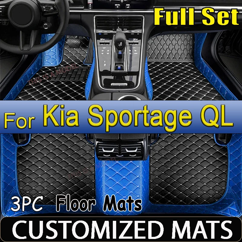 

Car Mats For Kia Sportage QL MK4 2017~2022 Carpet Anti Dirty Pad Luxury Leather Floor Mat Durable Rugs Full Set Car Accessories