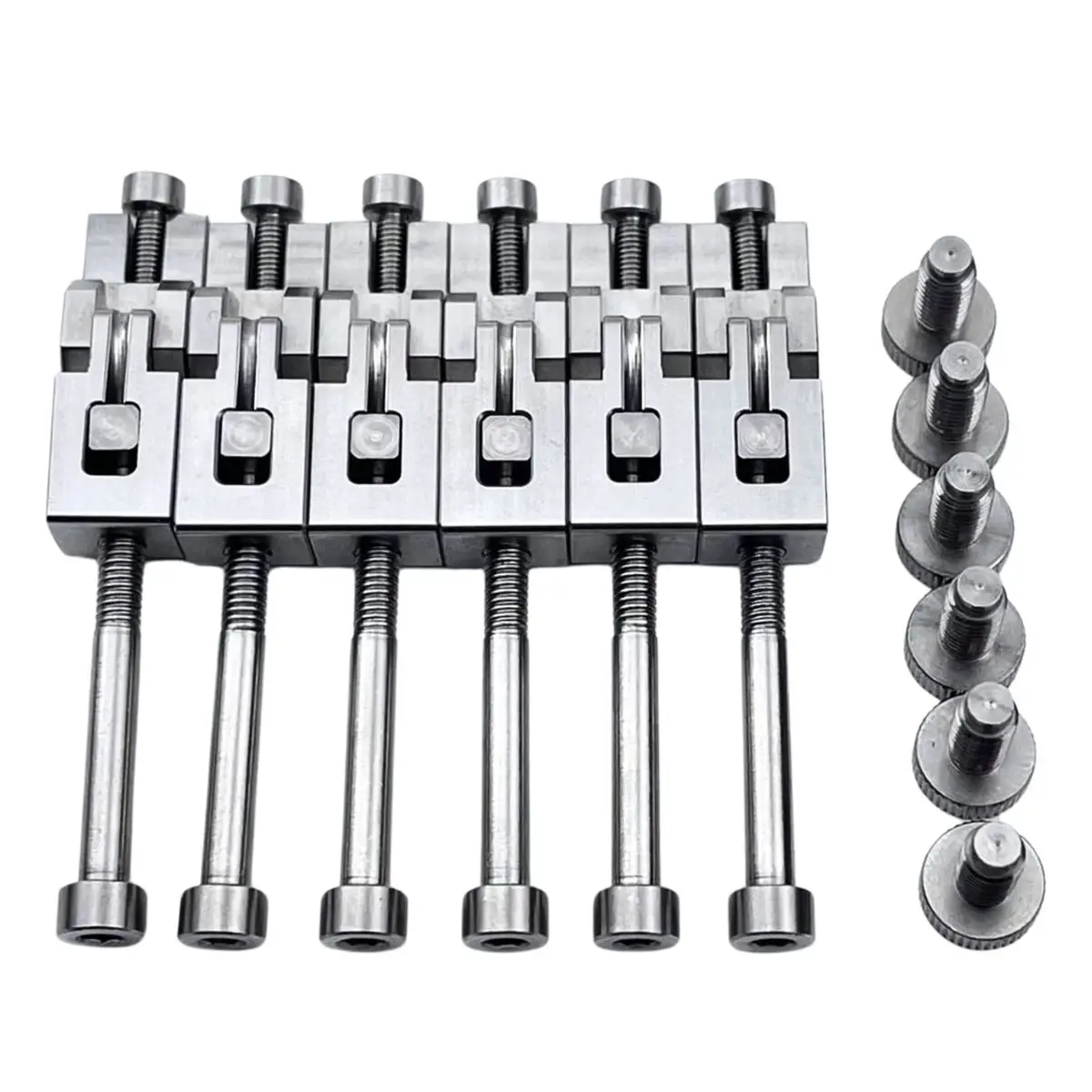 1 Set 6 PCS Electric Guitar Bridge Stainless Steel Saddle For FR Floyd Rose Tremolo System Bridge Saddles【Made in Japan】