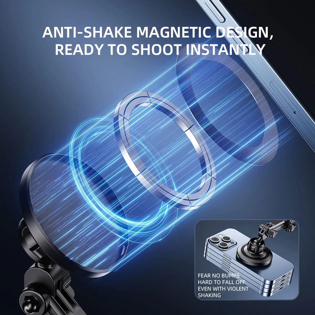 Silicone Magnetic Phone Action Camera 2 in 1 Neck Hold Mount for GoPro Insta360 DJI OSMO Action Universal Action Camera Phone view 3