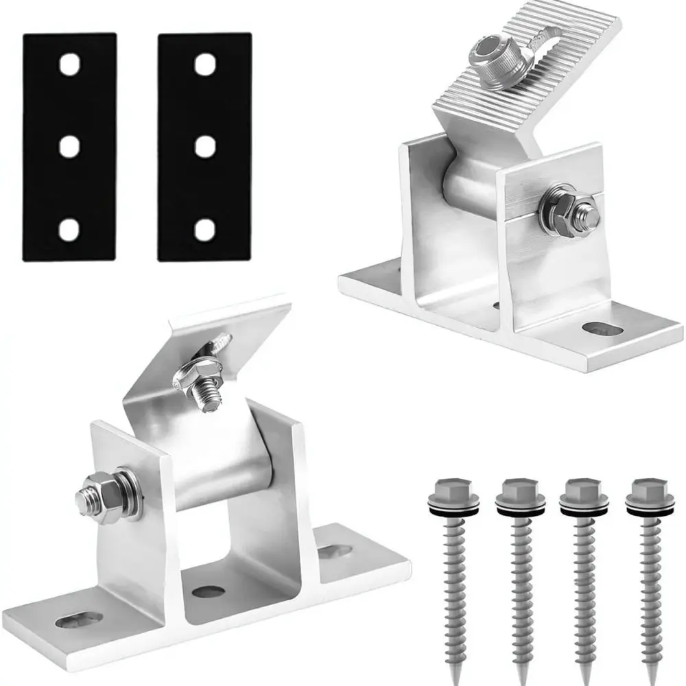 High Quality Aluminum Alloy Solar Front Foot Bracket For Metal Tin Roof Photovoltaic Array Mounting Hardware
