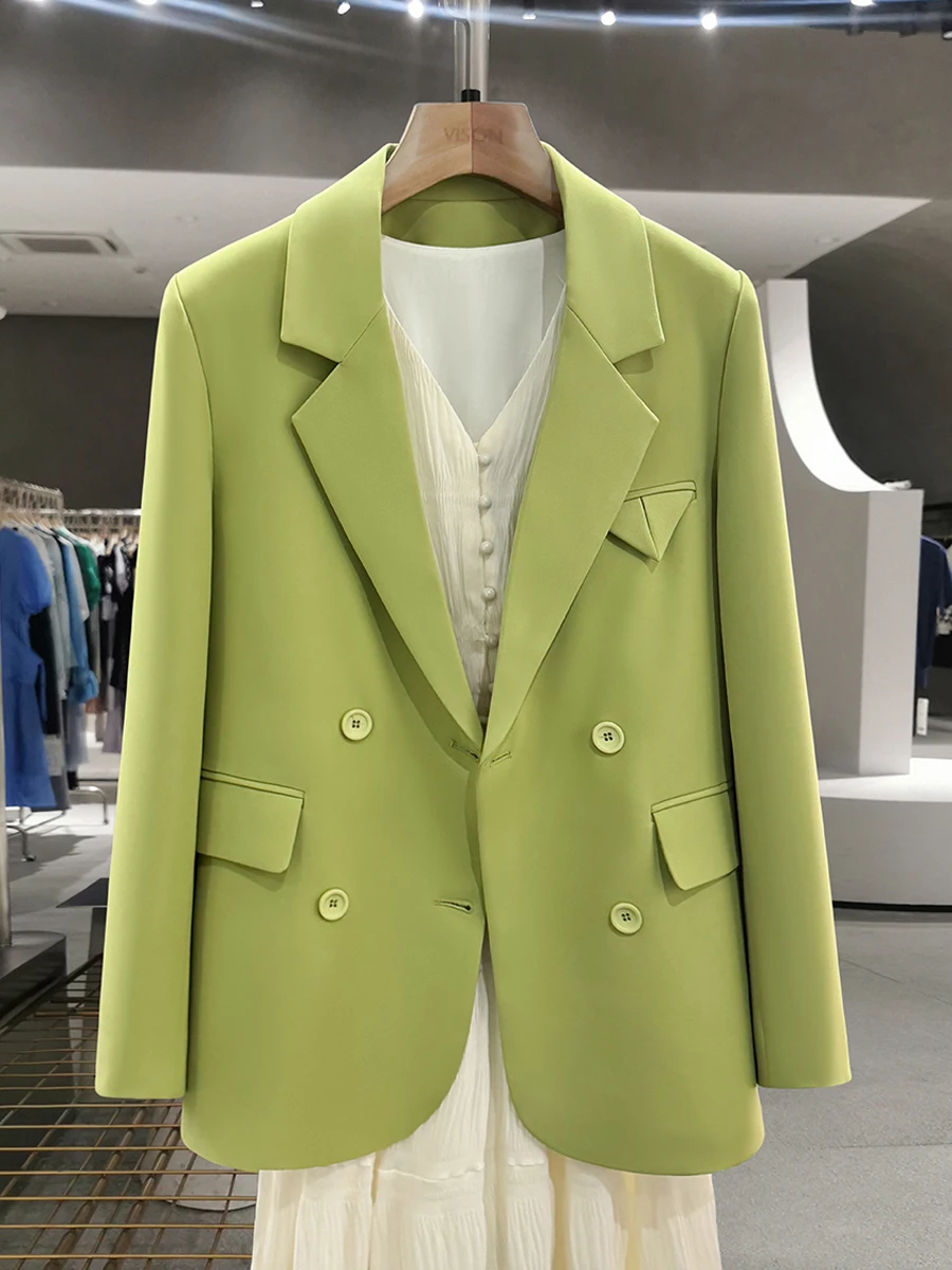 

een Slimming Faionable Women's Suit Jaet 2025 New Spring Autumn Casual Design Trendy Western Sle Commute Sle Polyes...