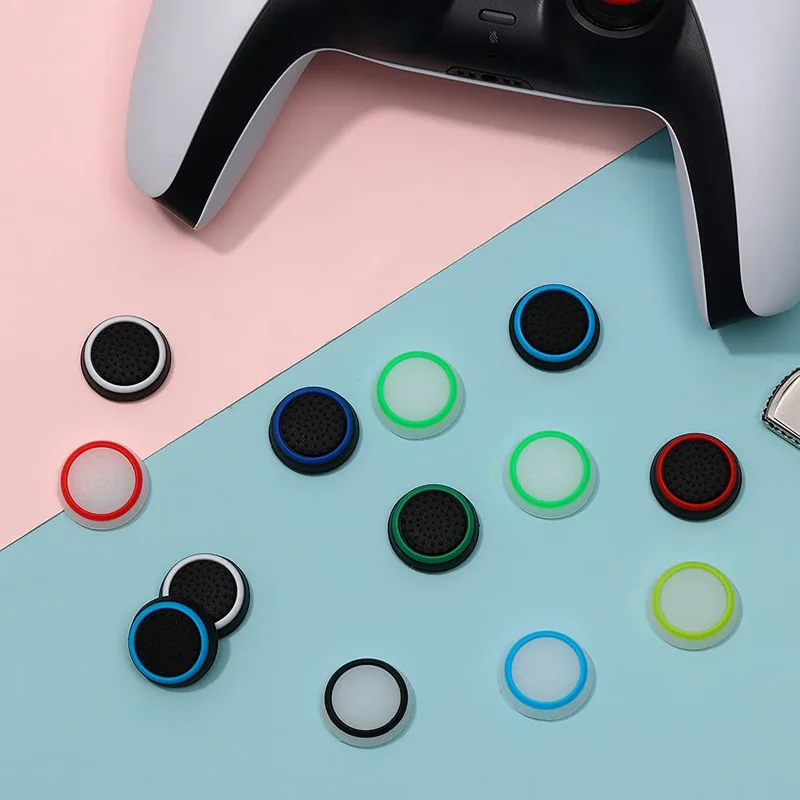 Novo silicone analógico joystick polegar para ps5 ps4 ps3 xbox 360 xbox um controlador substituição manche grip caps