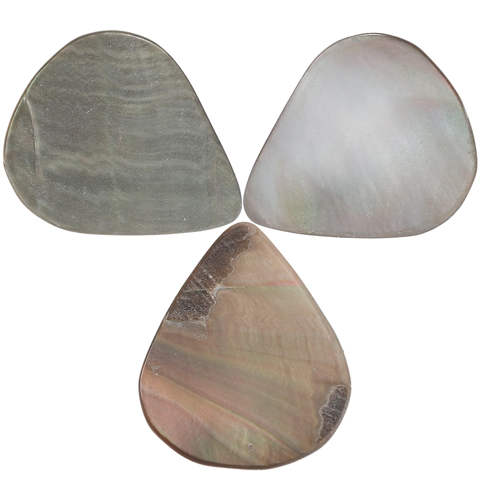 

3Pcs Guitar Picks Shell Tones Made Genuine Real Shell Perfect for Guitar Ukulele Low Instruments