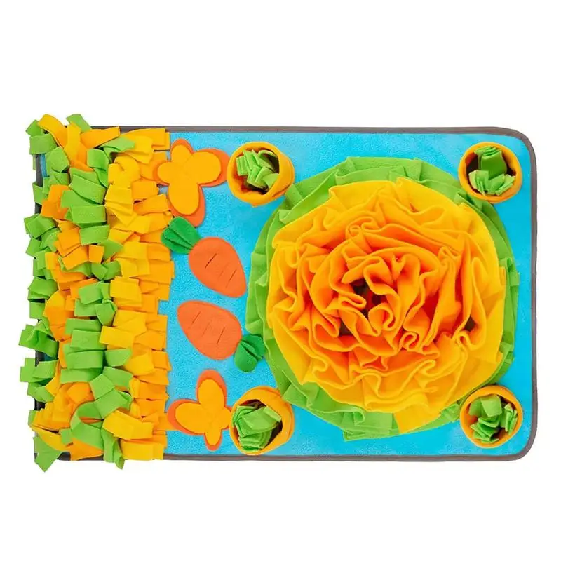 

Dog Puzzle Toy Puppy Enrichment Toys Interactive Carrot Farm Treat Dispenser Chew-Resistant Snuffle Mat For Sensory Stimulation