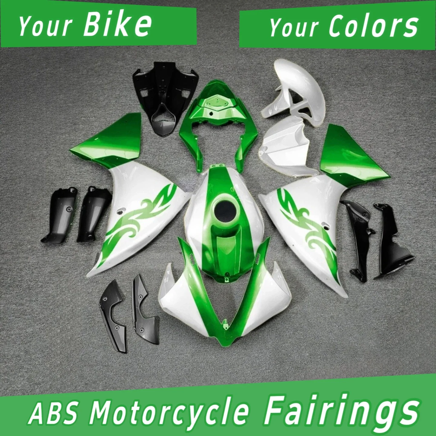 For YAMAHA YZFR1 2012-2014 Custom Fit Fairing Set with Tank Cover - Free Design Options Prime ABS Plastic Bodywork