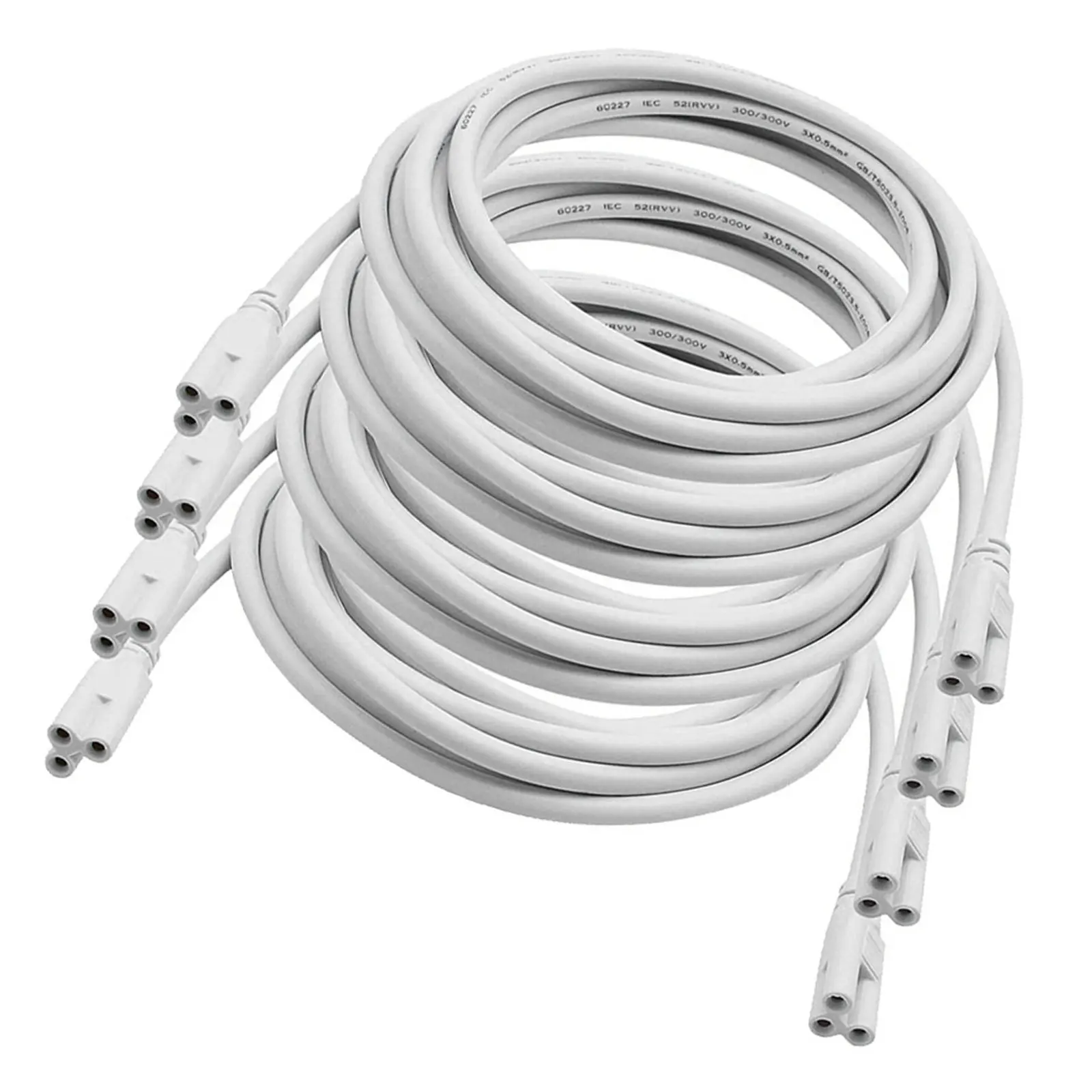 4 قطعة T5 LED كابل أنبوب متكامل 3 دبوس موصل سلك لا يتطلب لحام لمشاريع الإضاءة أنبوبة ليد سلك الطاقة #5