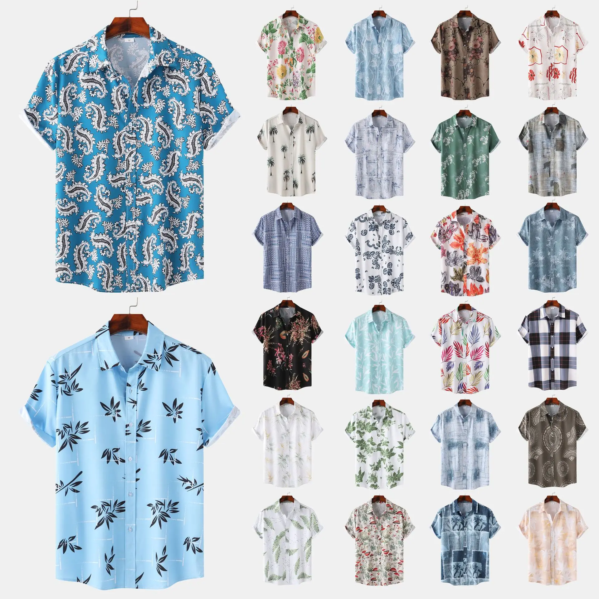 

Digital Print Men's ort Sve irt Beach Sle Loose Fit Summer Casual Floral Patterned SVE irt M Summer Wear