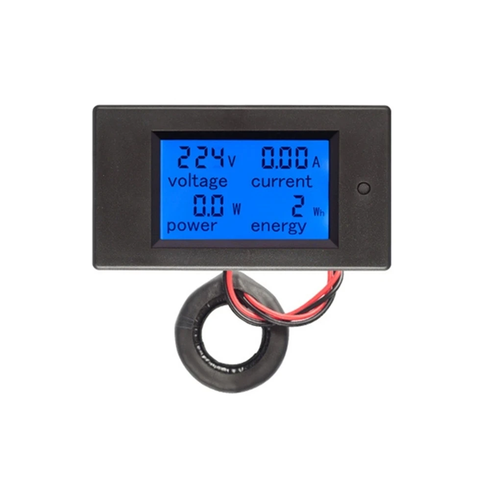 20A 100A AC 80-260V DC 6.5-100V Digital LED Display Voltmeter Ammeter Wattmeter Power Energy Meter 12V 24V 110V 220V Volt Tester