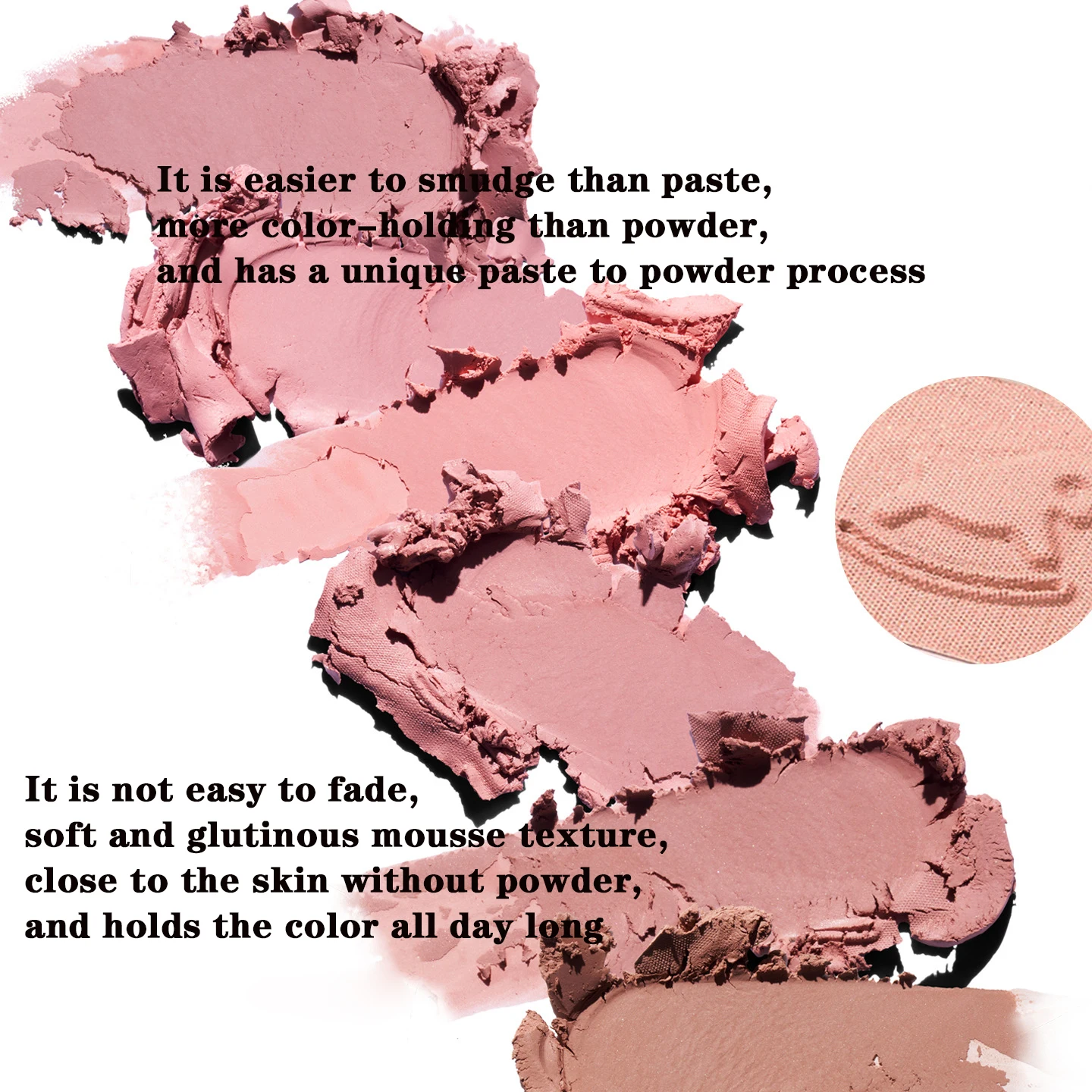 YIGUDIGU-caja de puré de lata, colorete mate, sombra de ojos, paleta multiusos, colorete para mejillas, colorete en polvo, no se decolora, Maquillaje facial sin manchas