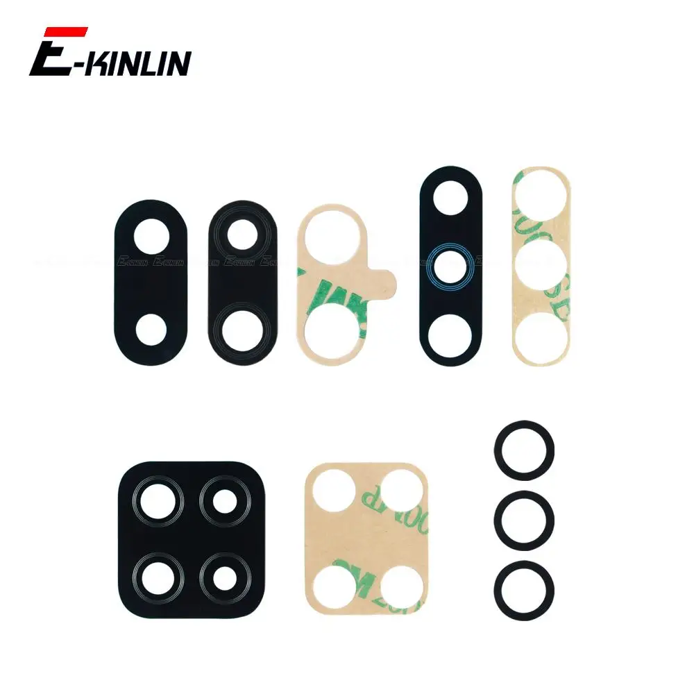 

2pcs\lot Rear Back Camera Lens Glass Repair Parts With Adhesive Glue Stickers For Samsung Galaxy M02 M12 M32 M42 5G M10 M20 M30