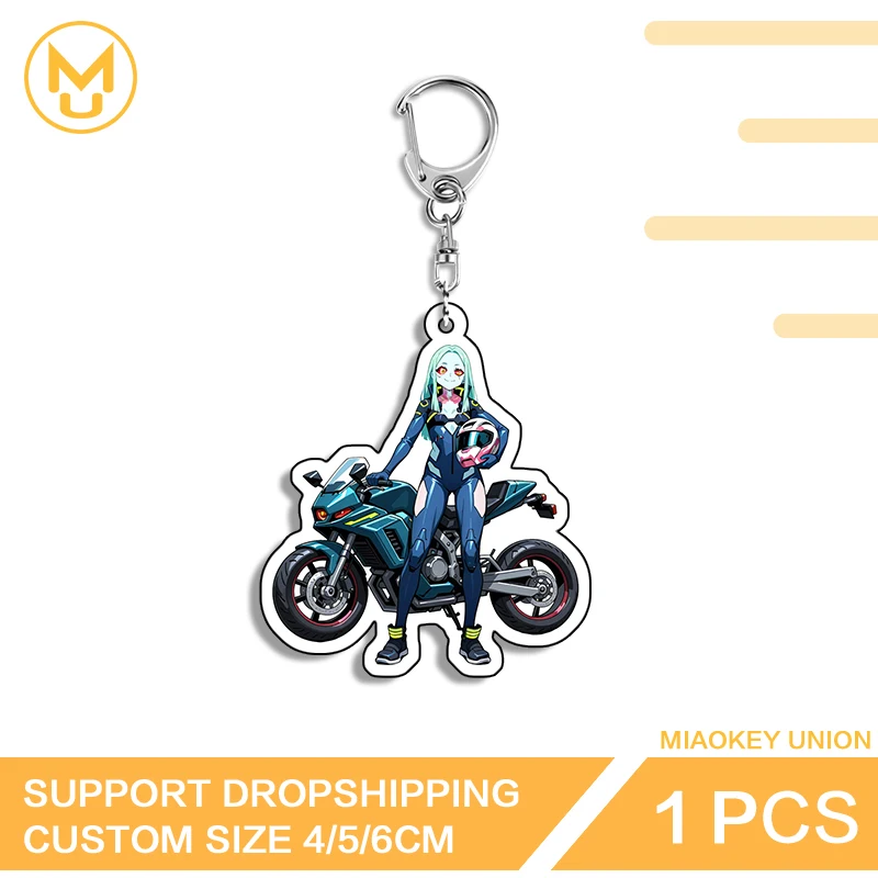 Racing Girl Rebecca Acrylic Keychain Unique Daily Wear Car Backpacks Jewelry Cool Backpack DIY Decoration For Keepsake Gift