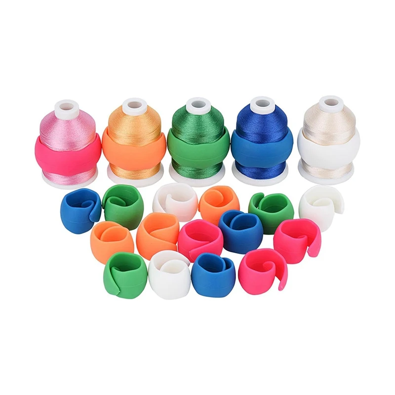 20Pcs Thread Holder/Spool Huggers Keep Thread Spool Neat&Organized for Sewing and Embroidery Machine Thread Spools