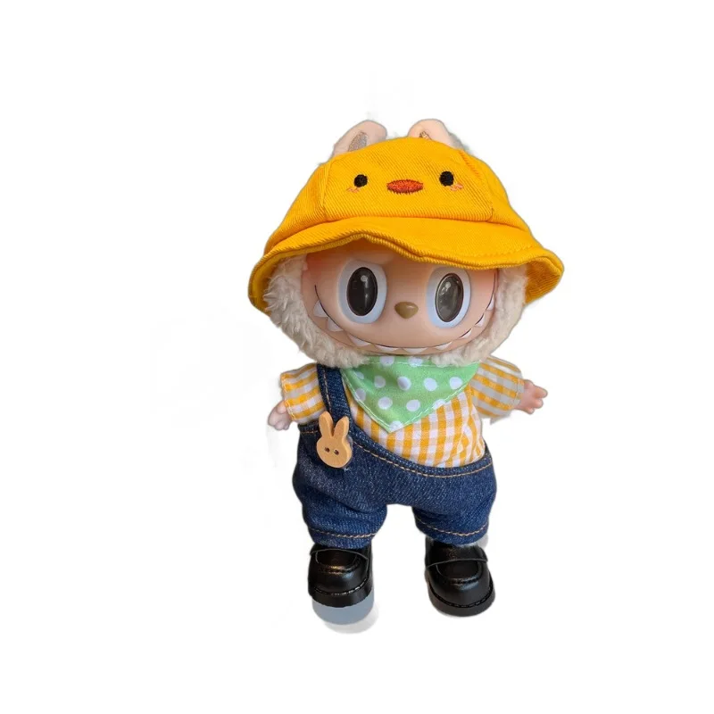 

17CM Bubu Macron Blind Box Pendant Clothes Little Beret Suit for Keychain Baby Clothes Pants Boy Girl Birthday Gift Plush Toy