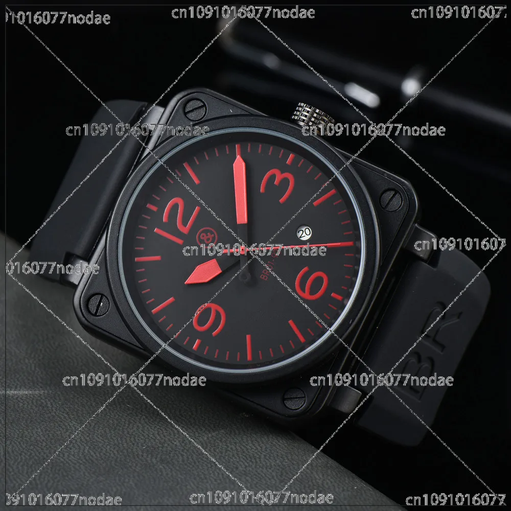 High-quality Fashion Square Leisure Watch Full-automatic Manipulator Strap Calendar