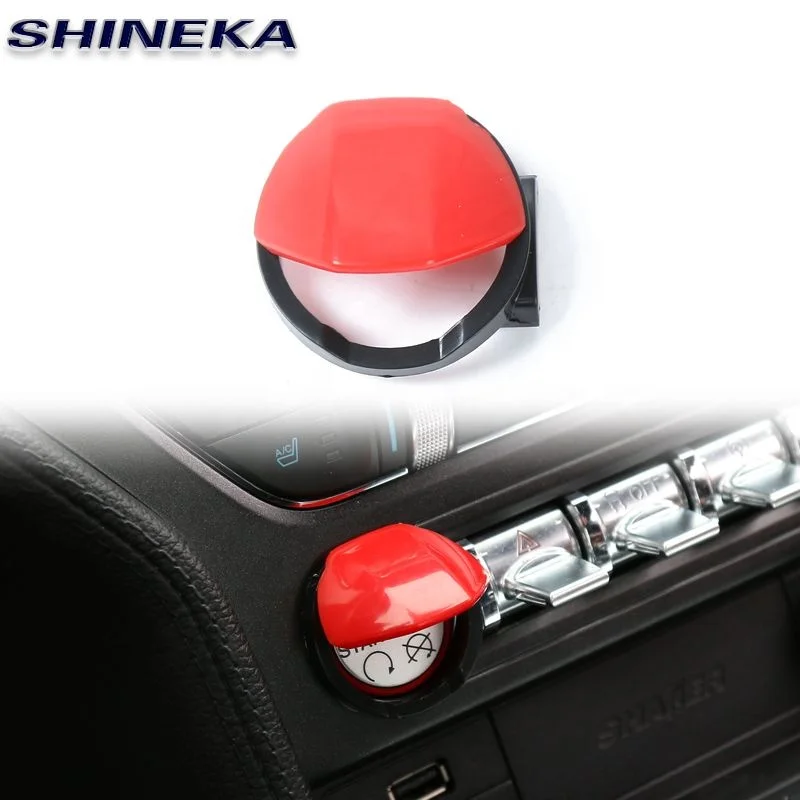 10 Colors ABS Start Stop Button Cover Car Interior Accessories for Ford Mustang 2015+